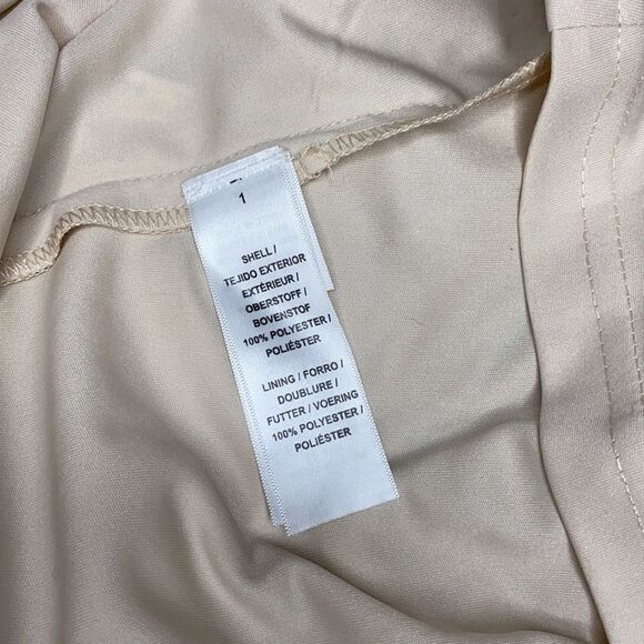 Aidan Mattox Champagne V-Neck Illusion Gown Size 2 - Picture 11 of 16